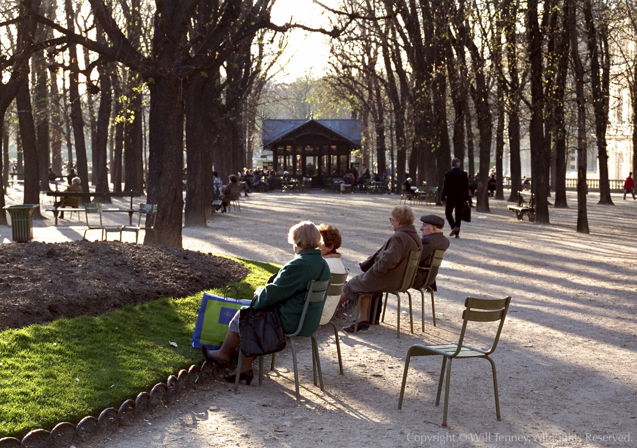 Sunning in the Luxembourg Gardens: Photograph by Will Tenney