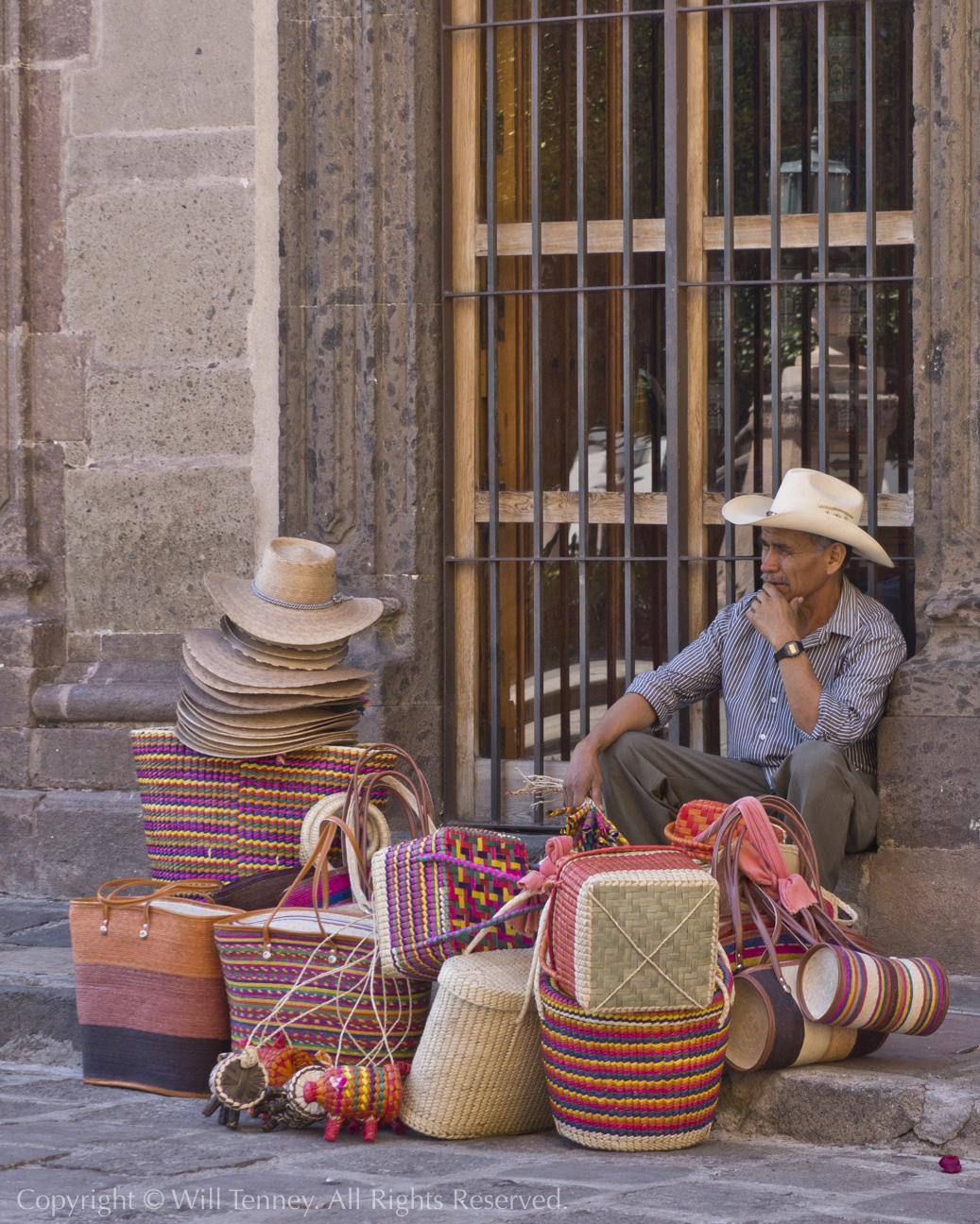 Basket Vendor: Photograph by Will Tenney