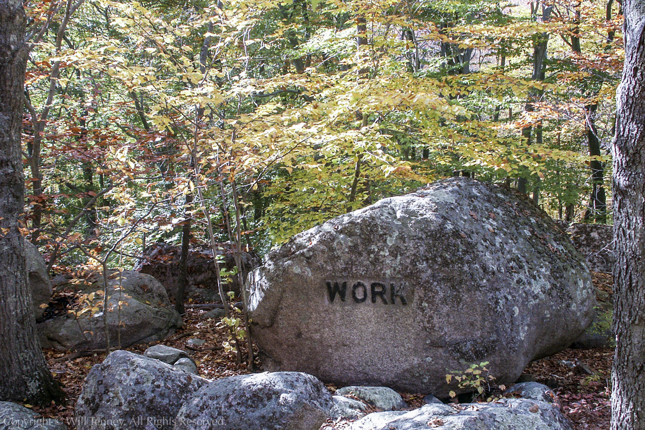 Babson Boulder, “Work”: Photograph by Will Tenney